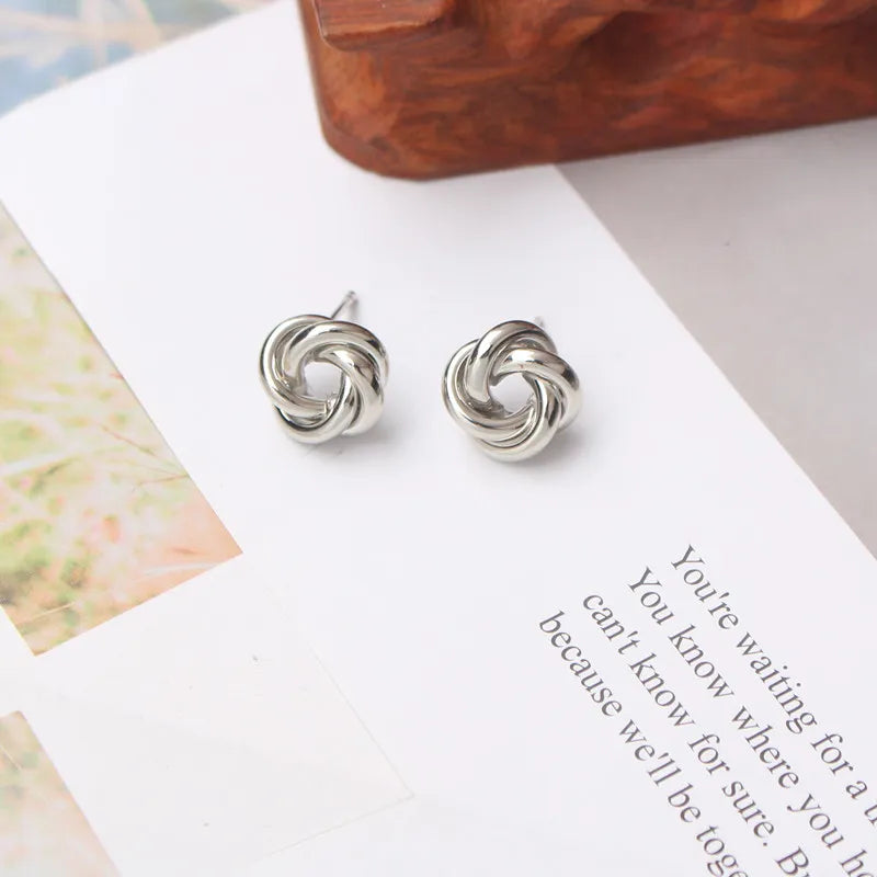 Infinity Knot Stud Earrings