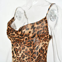 Julissa Mo Women's Leopard Print V-Neck Bodycon Maxi Dress