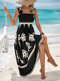 Summer Floral Spaghetti Strap Long Dress for Women