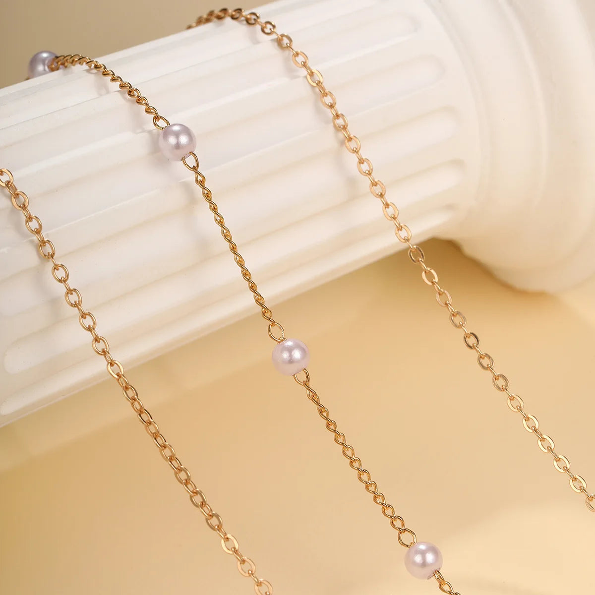 LATS Heart Double Layer Pearl Choker