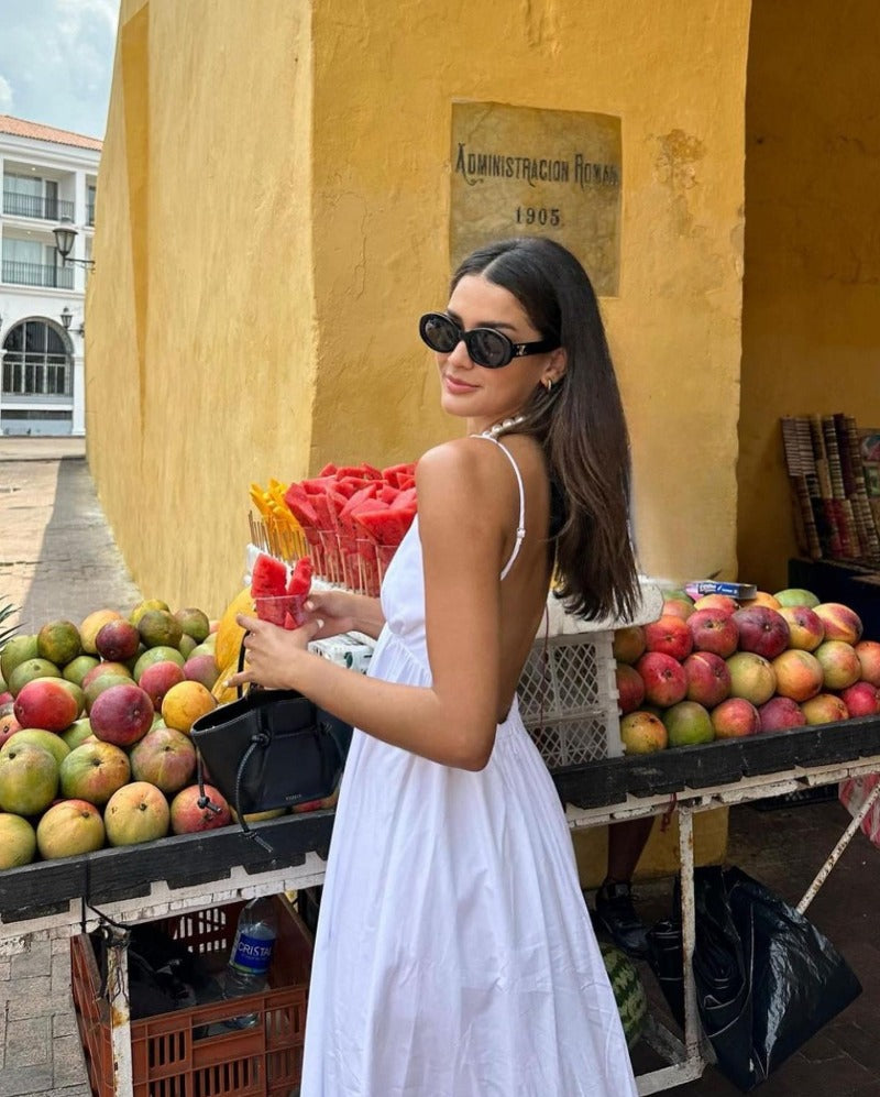 Sexy Backless V-Neck Midi Dress