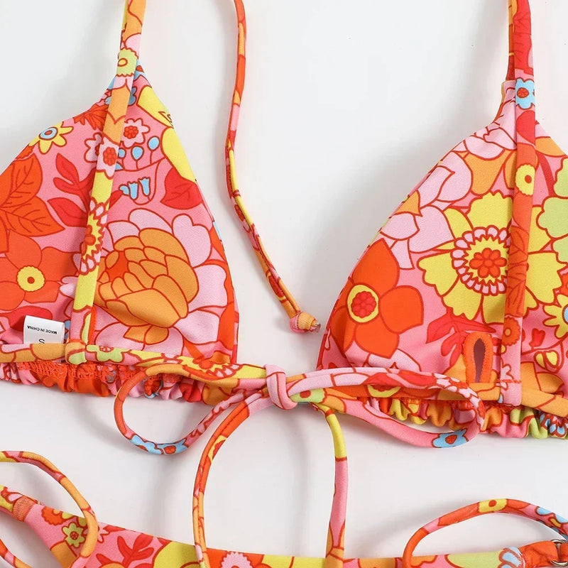 Floral Brazilian Bikini Set