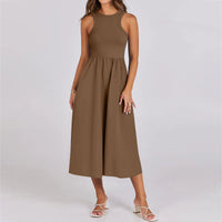 Sleeveless Patchwork Knit Racerback Sundress
