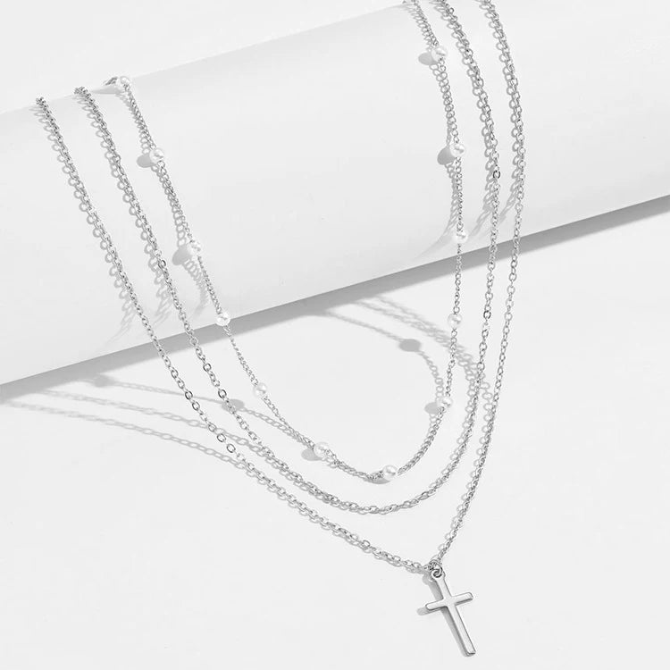 LATS Heart Double Layer Pearl Choker