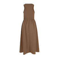 Sleeveless Patchwork Knit Racerback Sundress