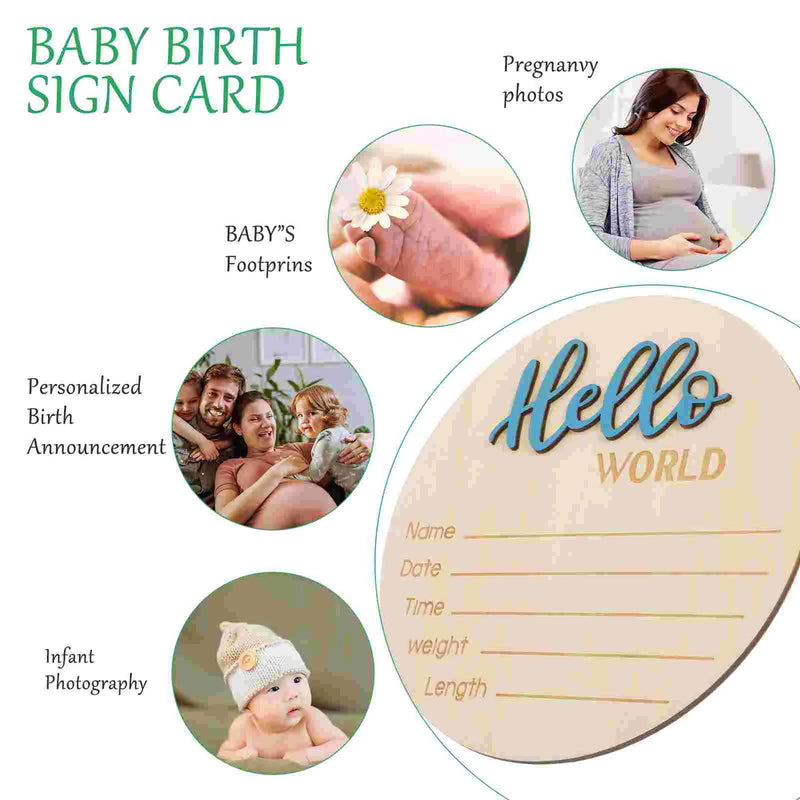 Wooden Baby Birth Announcement Sign