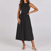 Sleeveless Patchwork Knit Racerback Sundress