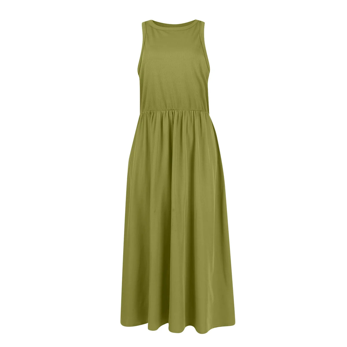 Sleeveless Patchwork Knit Racerback Sundress