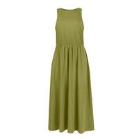 Sleeveless Patchwork Knit Racerback Sundress