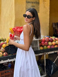 Sexy Backless V-Neck Midi Dress