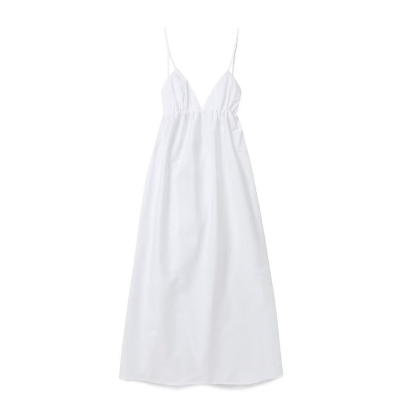 Sexy Backless V-Neck Midi Dress