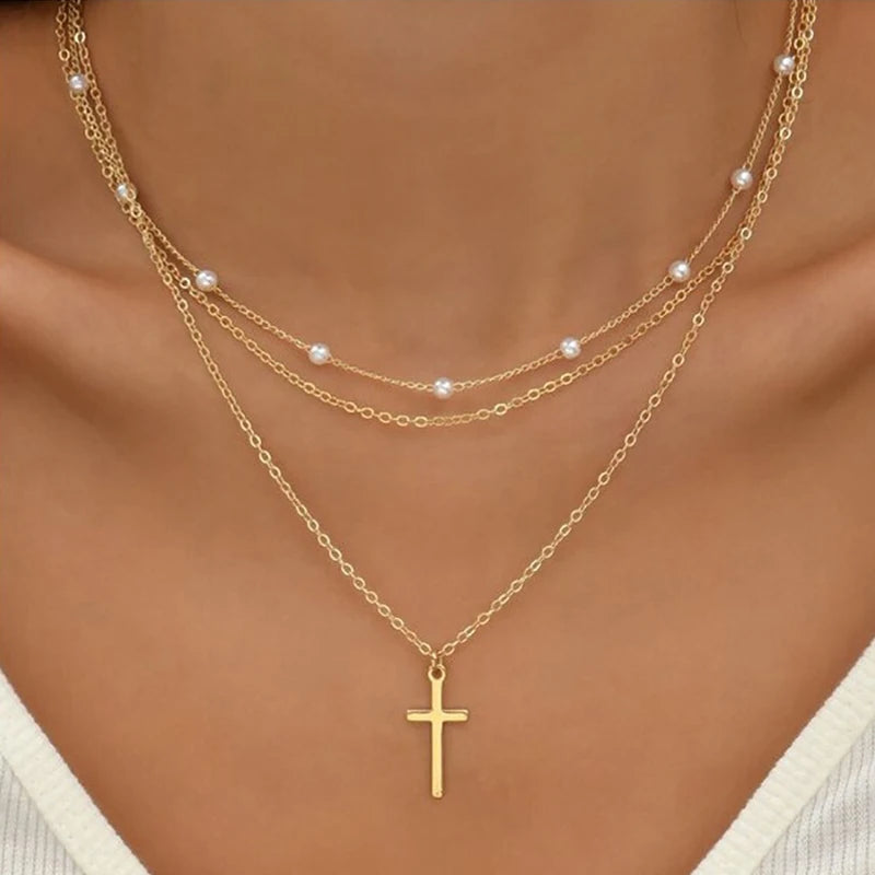 LATS Heart Double Layer Pearl Choker