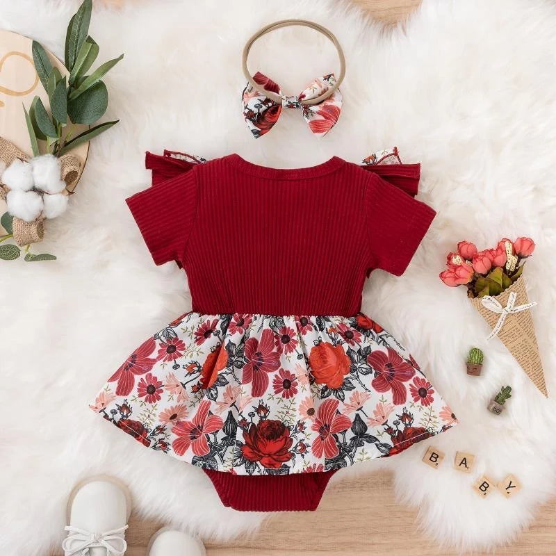 Summer Baby Girl Striped Jumpsuit
