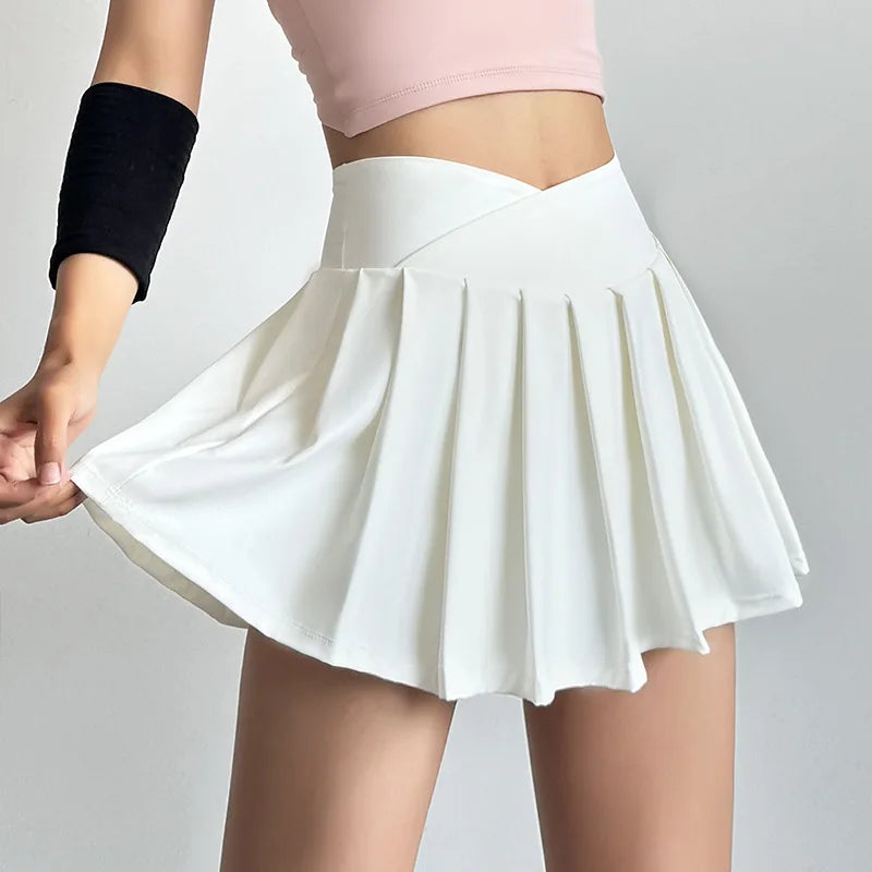 Breathable High Waist Pleated Sports Skirt