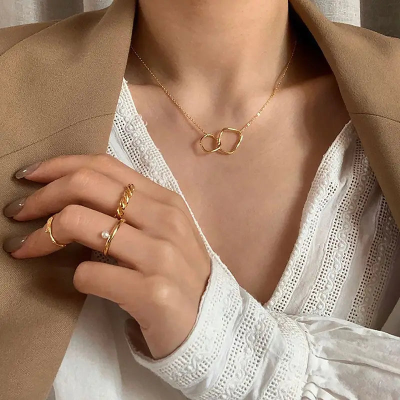 Two Round Shaped Necklaces for Women