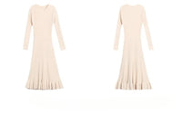 Solid Knitted Midi Dress