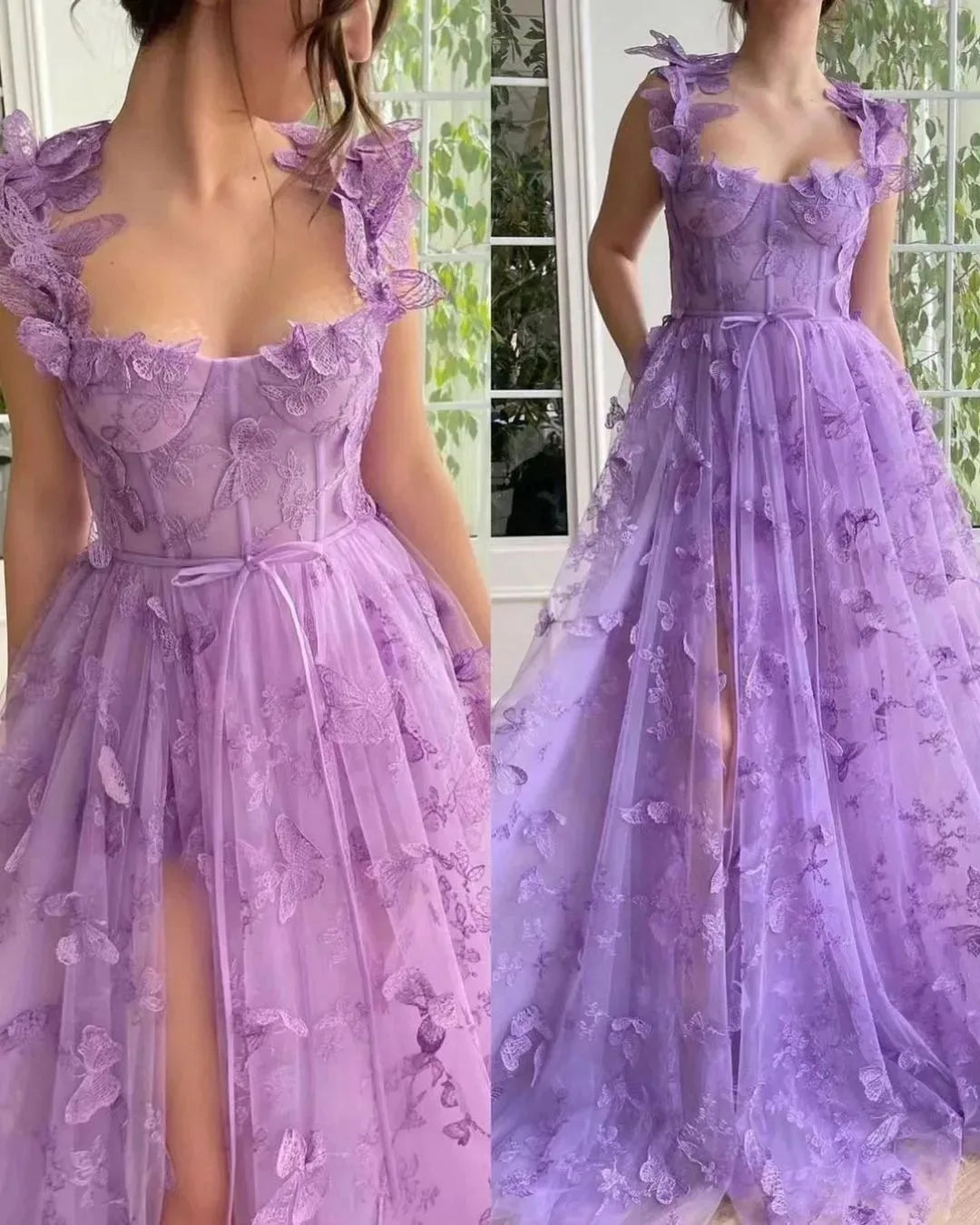 Elegant Lace Long Evening Dress