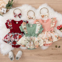 Summer Baby Girl Striped Jumpsuit