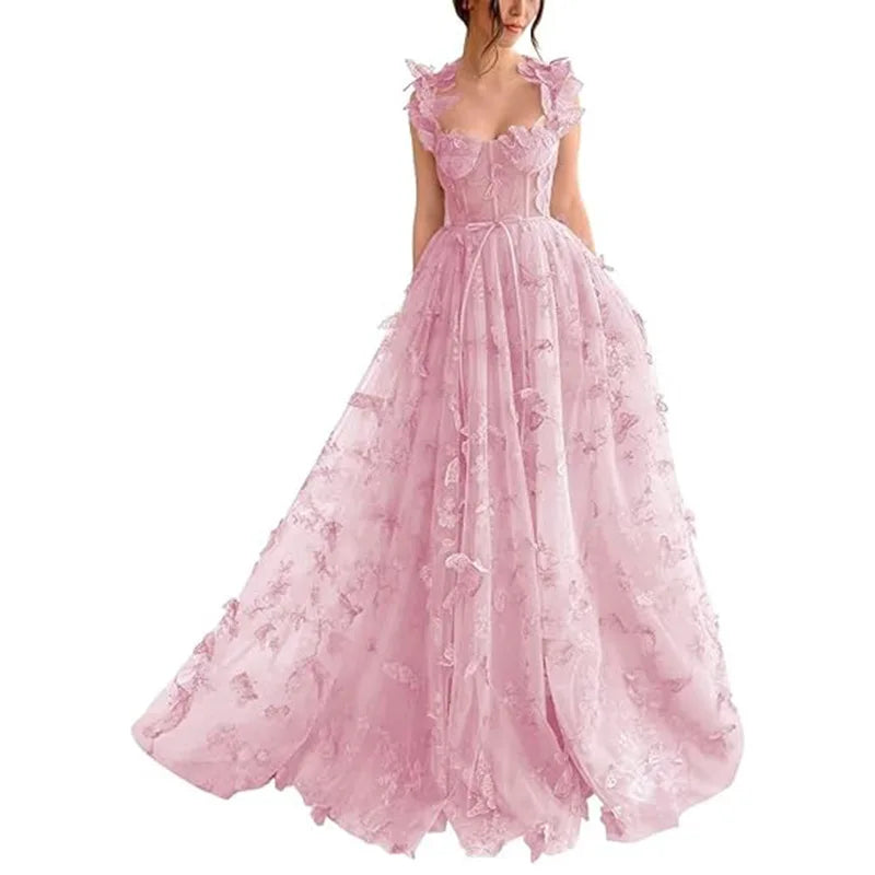Elegant Lace Long Evening Dress