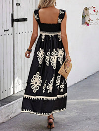 Summer Floral Spaghetti Strap Long Dress for Women