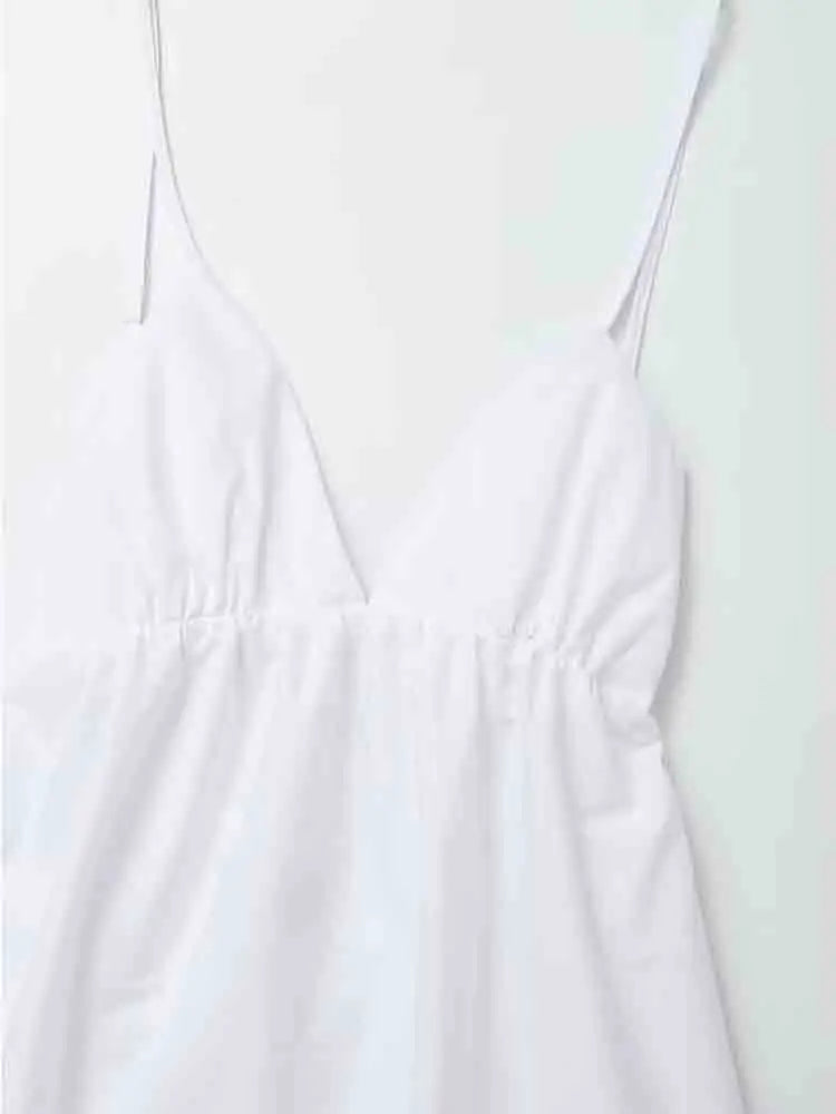 Sexy Backless V-Neck Midi Dress