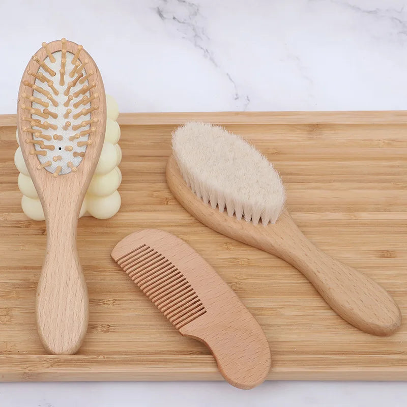 Newborn Wooden Baby Hairbrush