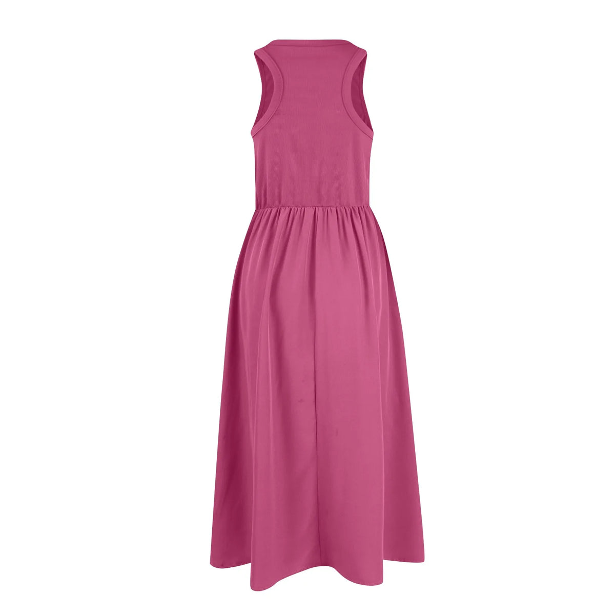 Sleeveless Patchwork Knit Racerback Sundress