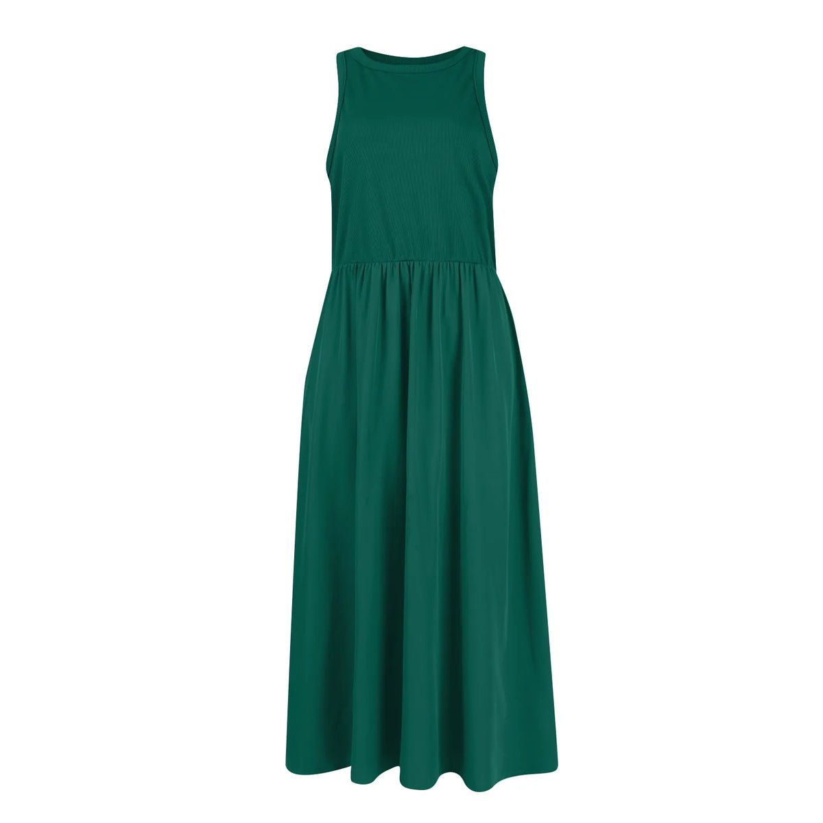 Sleeveless Patchwork Knit Racerback Sundress