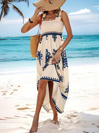 Summer Floral Spaghetti Strap Long Dress for Women