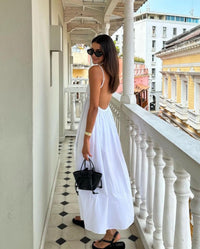 Sexy Backless V-Neck Midi Dress