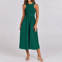 Sleeveless Patchwork Knit Racerback Sundress