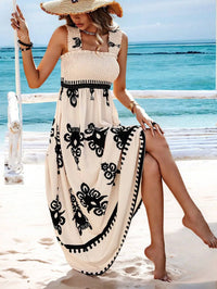 Summer Floral Spaghetti Strap Long Dress for Women