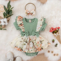 Summer Baby Girl Striped Jumpsuit