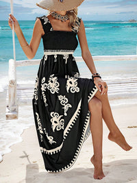 Summer Floral Spaghetti Strap Long Dress for Women