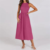 Sleeveless Patchwork Knit Racerback Sundress