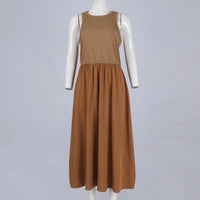 Sleeveless Patchwork Knit Racerback Sundress