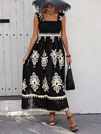 Summer Floral Spaghetti Strap Long Dress for Women