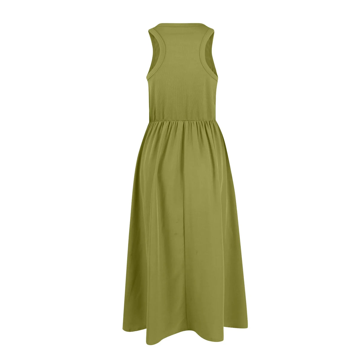 Sleeveless Patchwork Knit Racerback Sundress