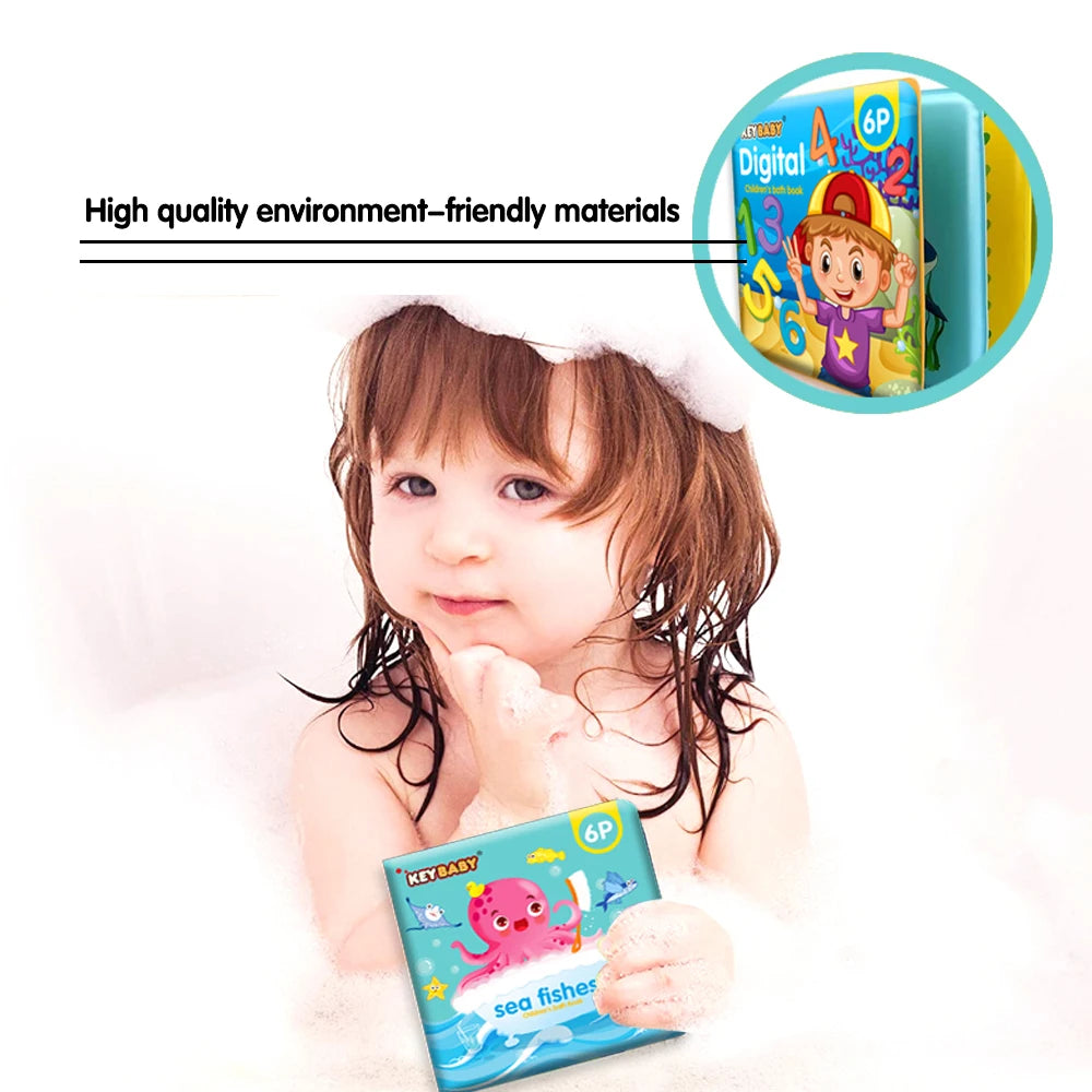 Unbreakable Baby Bath Book Toy for Cognitive Development