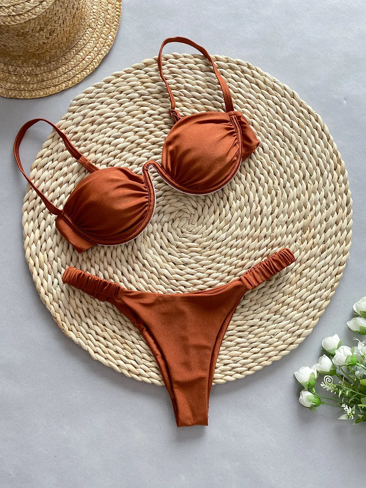 Steel Bikini with Split Design for Women