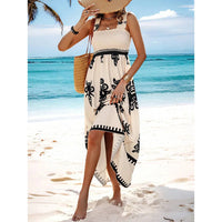 Summer Floral Spaghetti Strap Long Dress for Women
