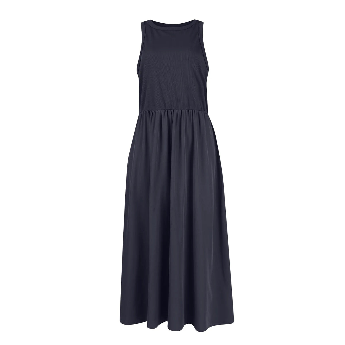 Sleeveless Patchwork Knit Racerback Sundress