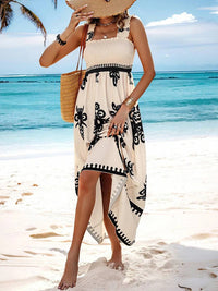 Summer Floral Spaghetti Strap Long Dress for Women