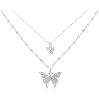 Double Layered Butterfly Necklace for Women