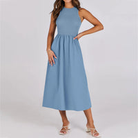 Sleeveless Patchwork Knit Racerback Sundress
