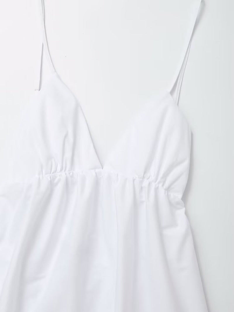 Sexy Backless V-Neck Midi Dress