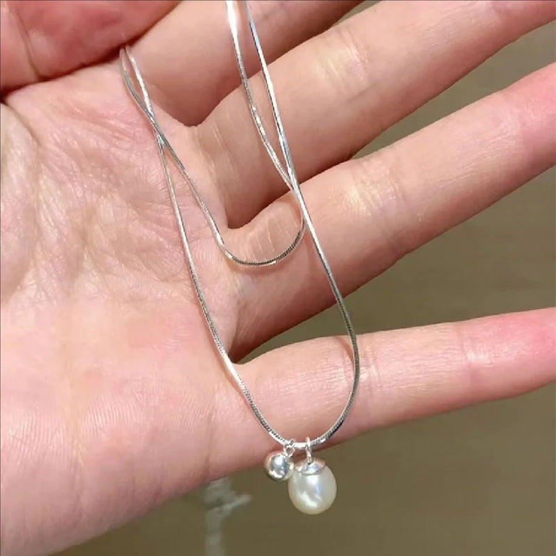 Double Layer Pearl Necklace