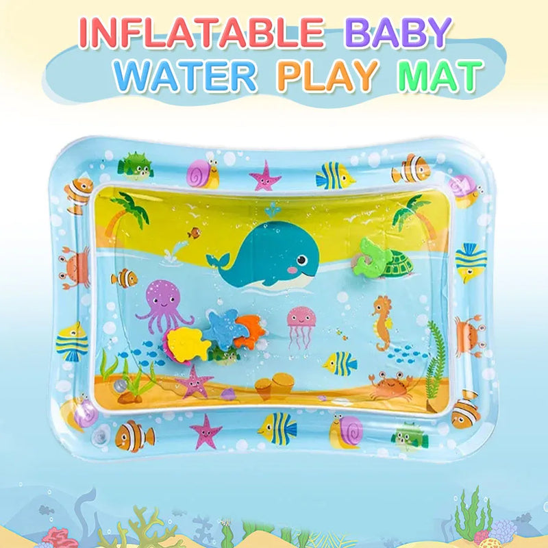 Inflatable Baby Water Play Mat Tummy Time Sensory Cushion Pad