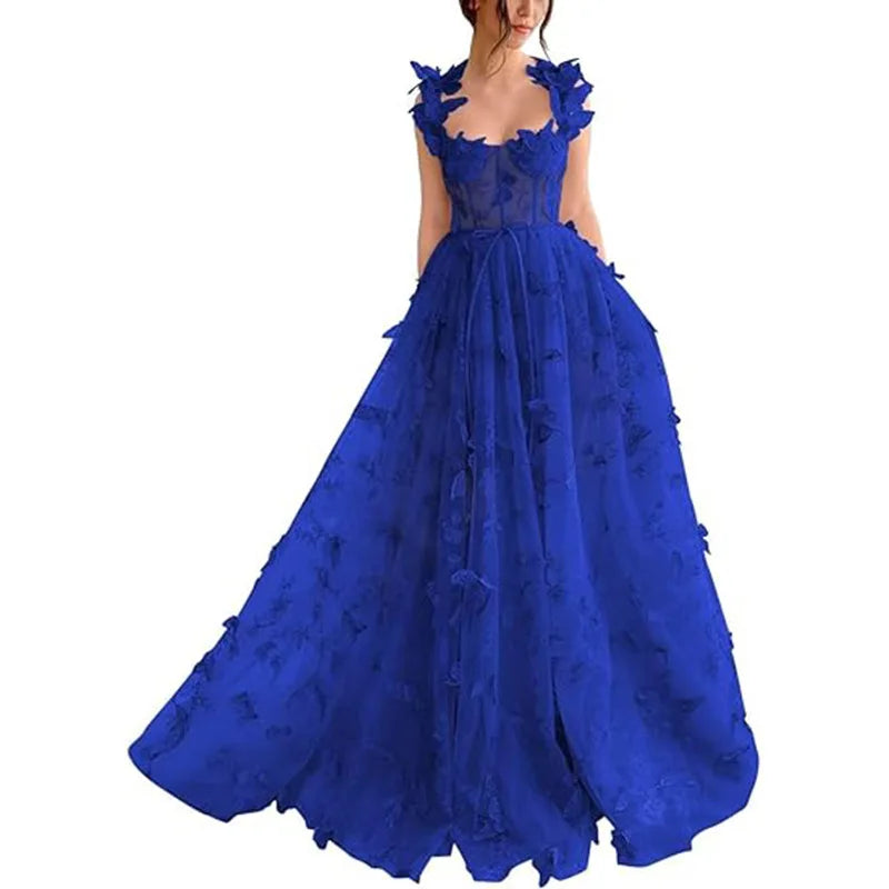 Elegant Lace Long Evening Dress