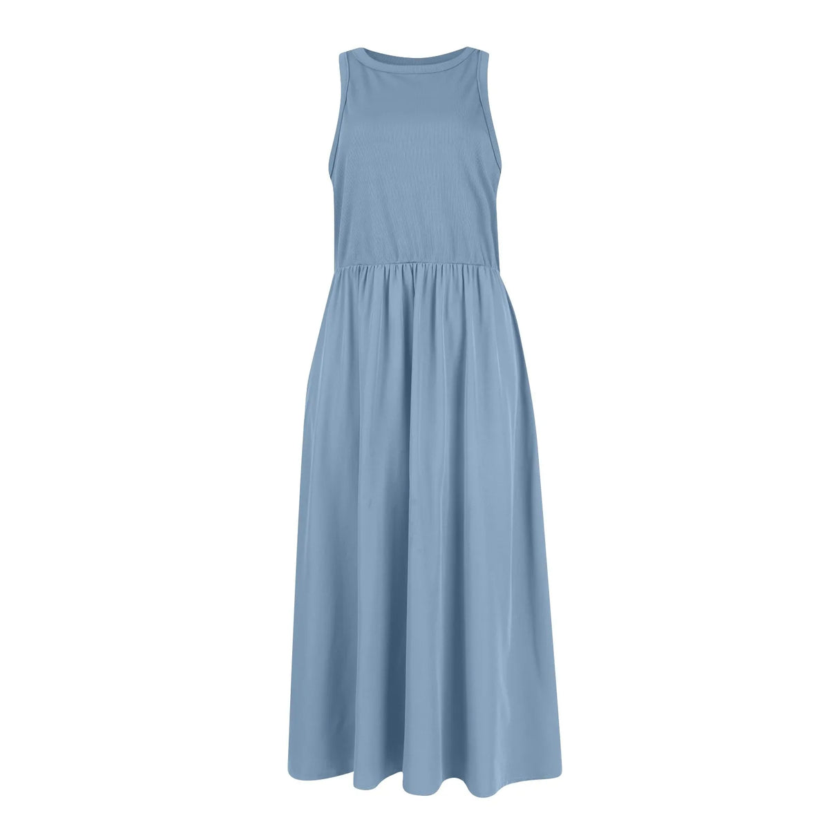 Sleeveless Patchwork Knit Racerback Sundress